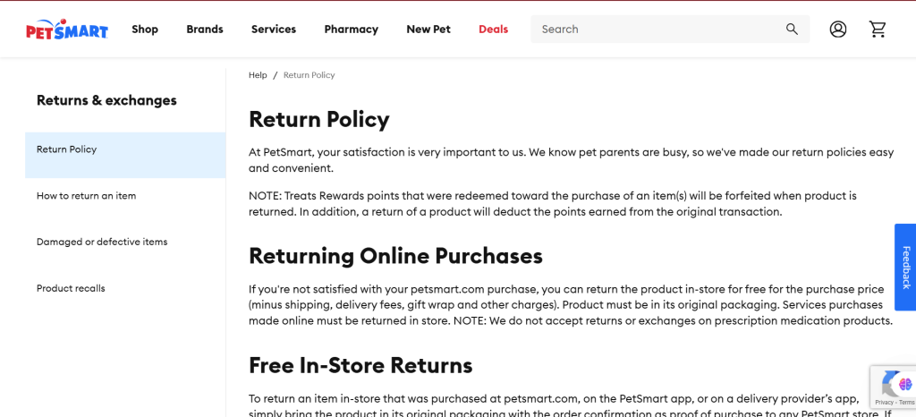 PetSmart Return Policy
