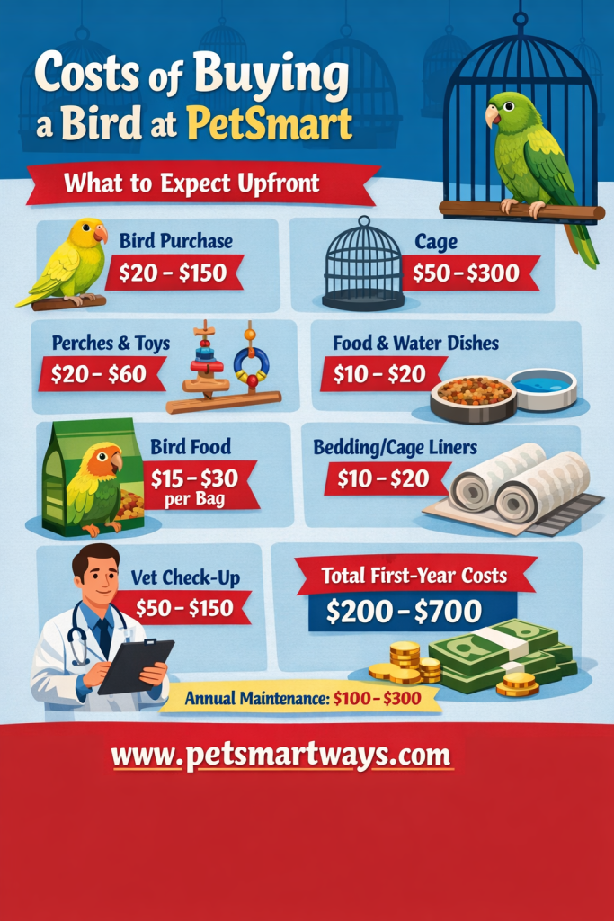 Costs of Buying a Bird at PetSmart