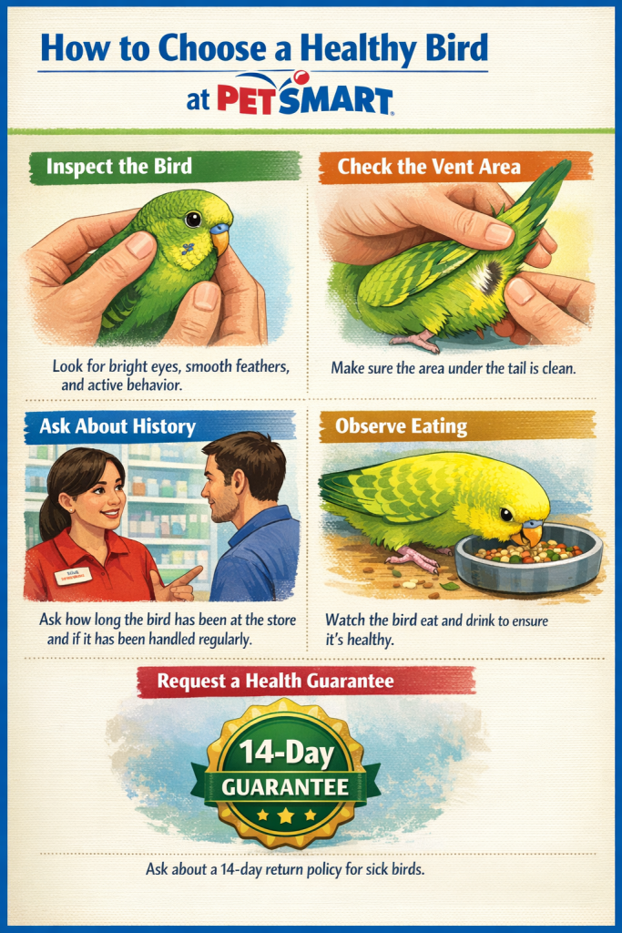 How to Choose a Healthy Bird at PetSmart