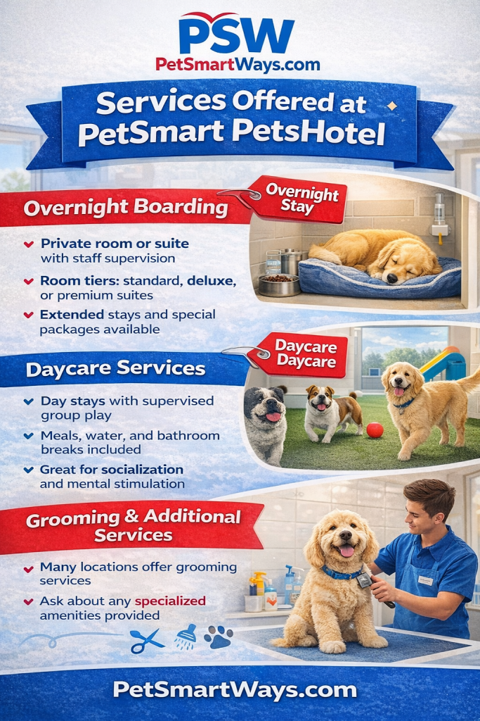 Services Offered at PetSmart PetsHotel