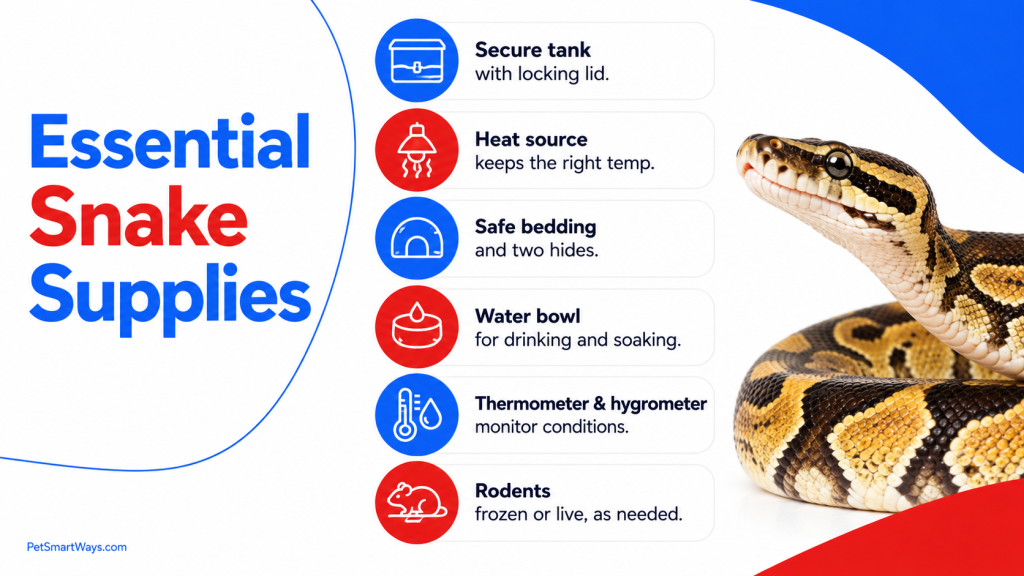 Essential Snake Supplies Infographic
