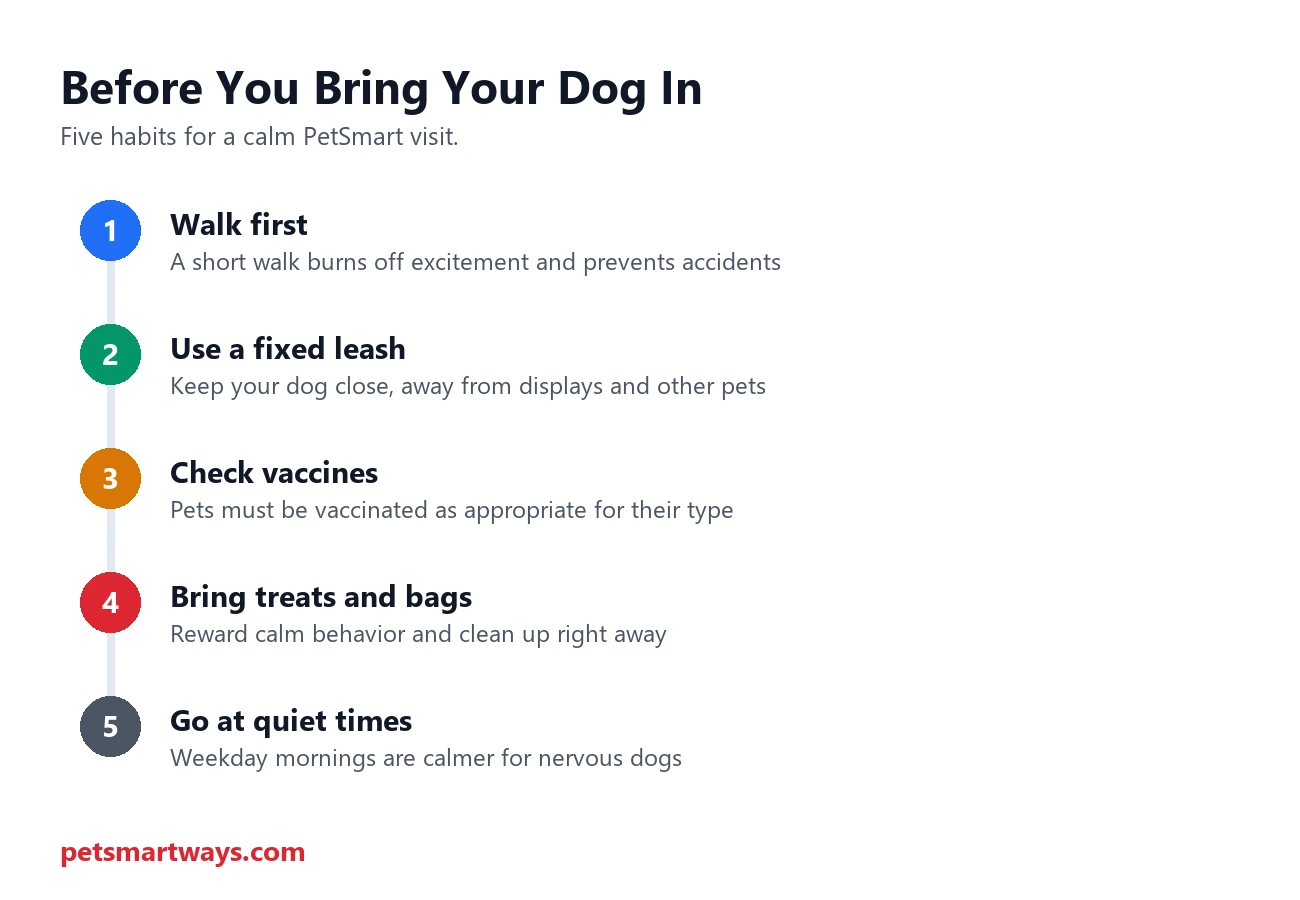 Five tips before bringing your dog into a PetSmart store